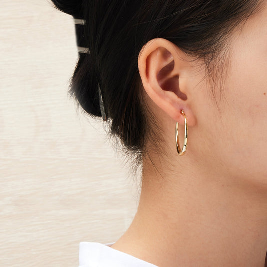 Gold Plated 30mm Hoop Earrings
