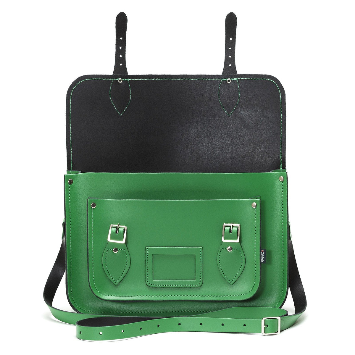 Sacoche en cuir faite main - Vert