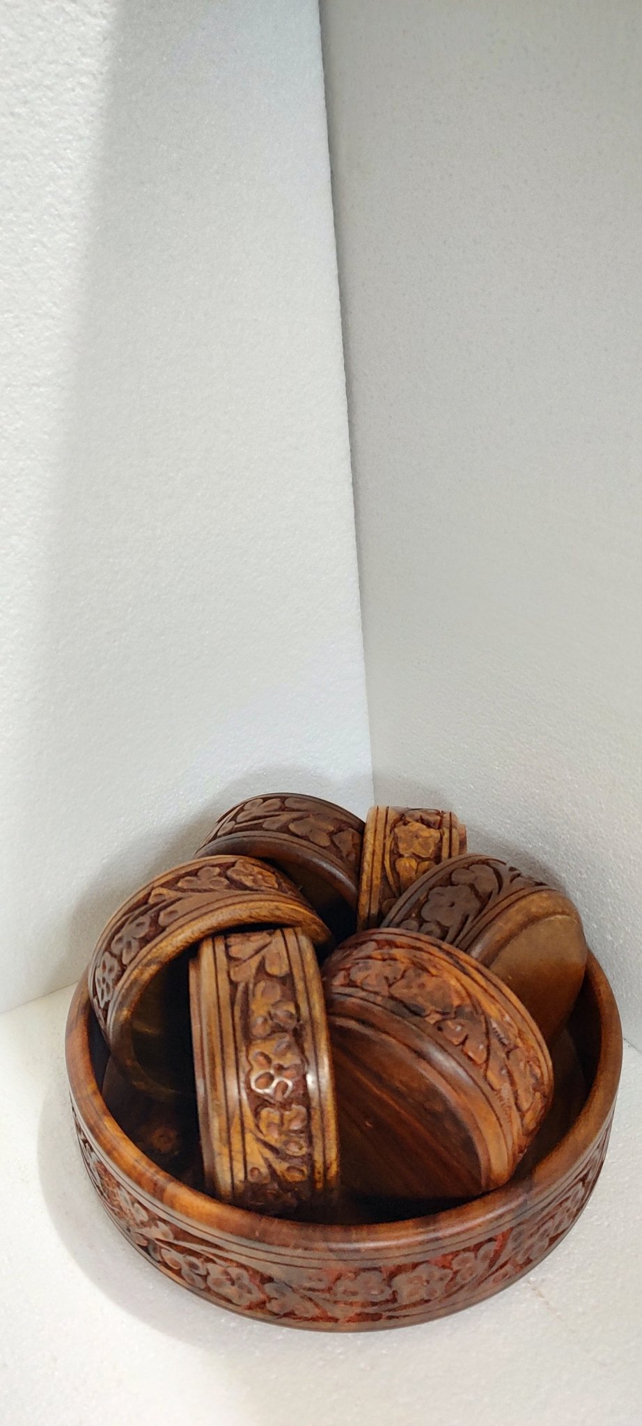 Hand crafted sasswood 6 bowels set dessert tray