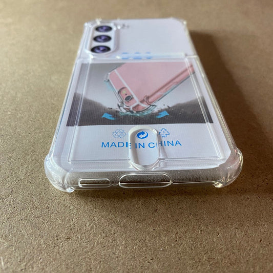 Soft TPU Clear Case With Card Slot - For Samsung S23