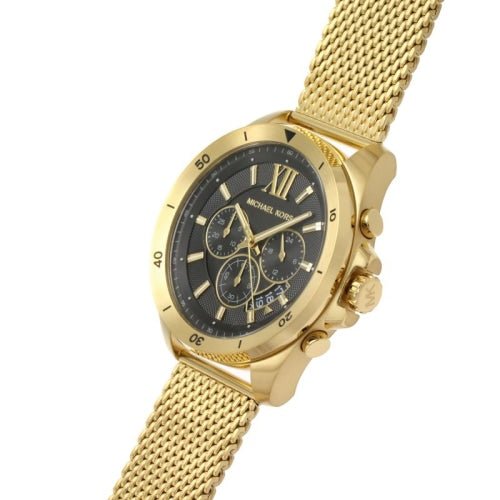 Michael Kors MK8867 Men's Brecken Gold/Black Mesh Chronograph Watch