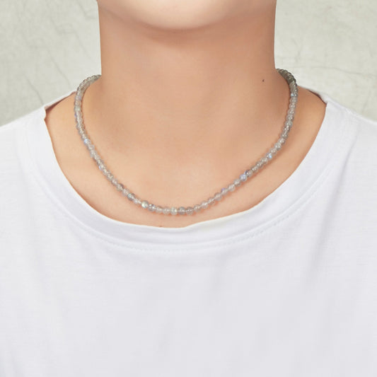 Moonstone Mini Beaded Gemstone Necklace