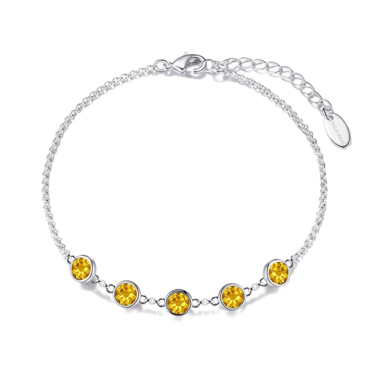 November Birthstone Bracelet Created with Topaz Zircondia® Crystals