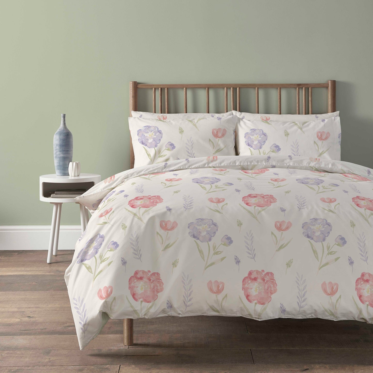Parure de Couette Meadow Natural Super Douce Imprimé Floral avec Taie d'Oreiller Entretien Facile par OLIVIA ROCCO