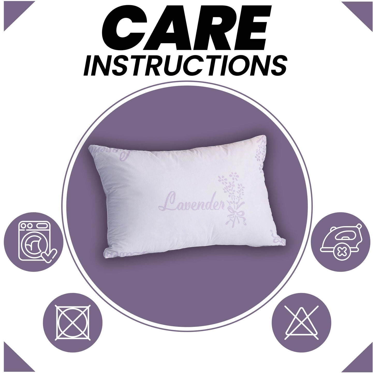 Oreiller d'Hôtel Unique Infusé à la Lavande Microfibre Hypoallergénique Garnissage Fibre de Luxe Premium pour un Confort et un Soutien Supérieurs par OLIVIA ROCCO