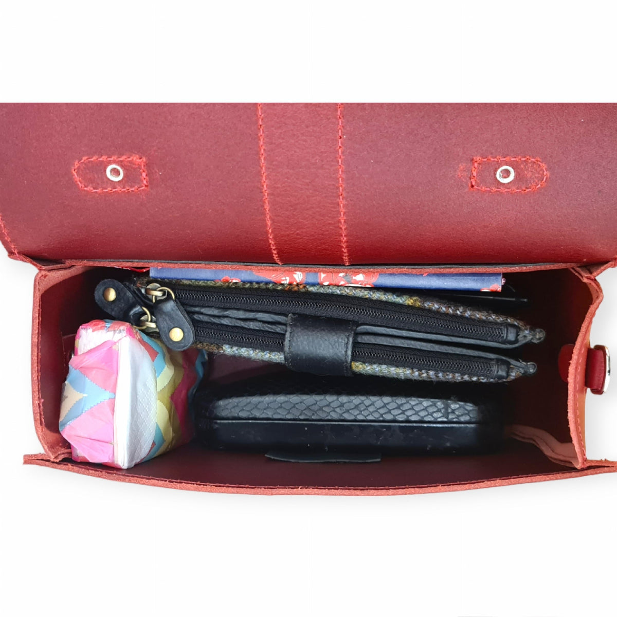 Sac en cuir fait main Olympia - Noir