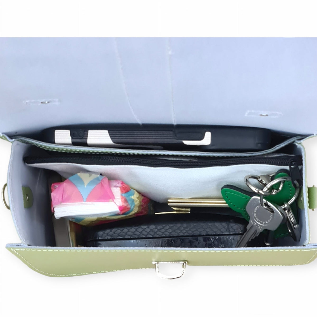 Olympia Handmade Leather Bag - Ghost Grey