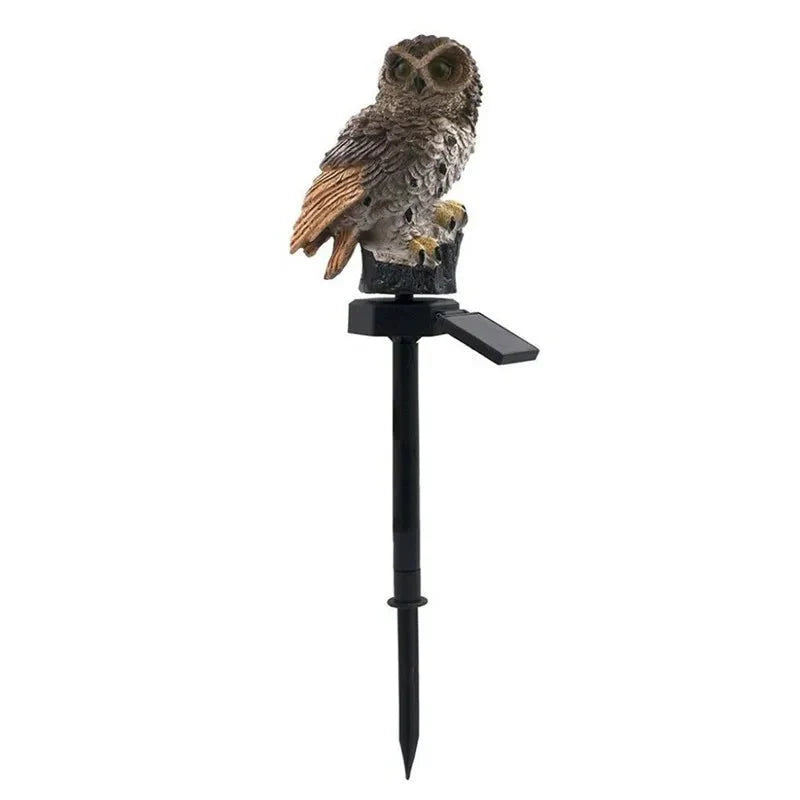 Lampe de jardin solaire étanche en forme de hibou
