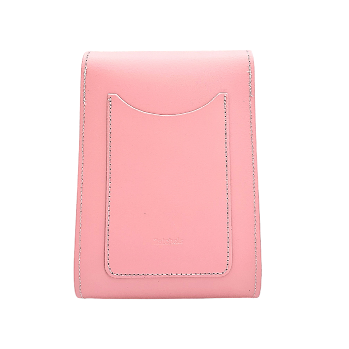 Handmade Leather Festival Phone Bag - Pastel Pink