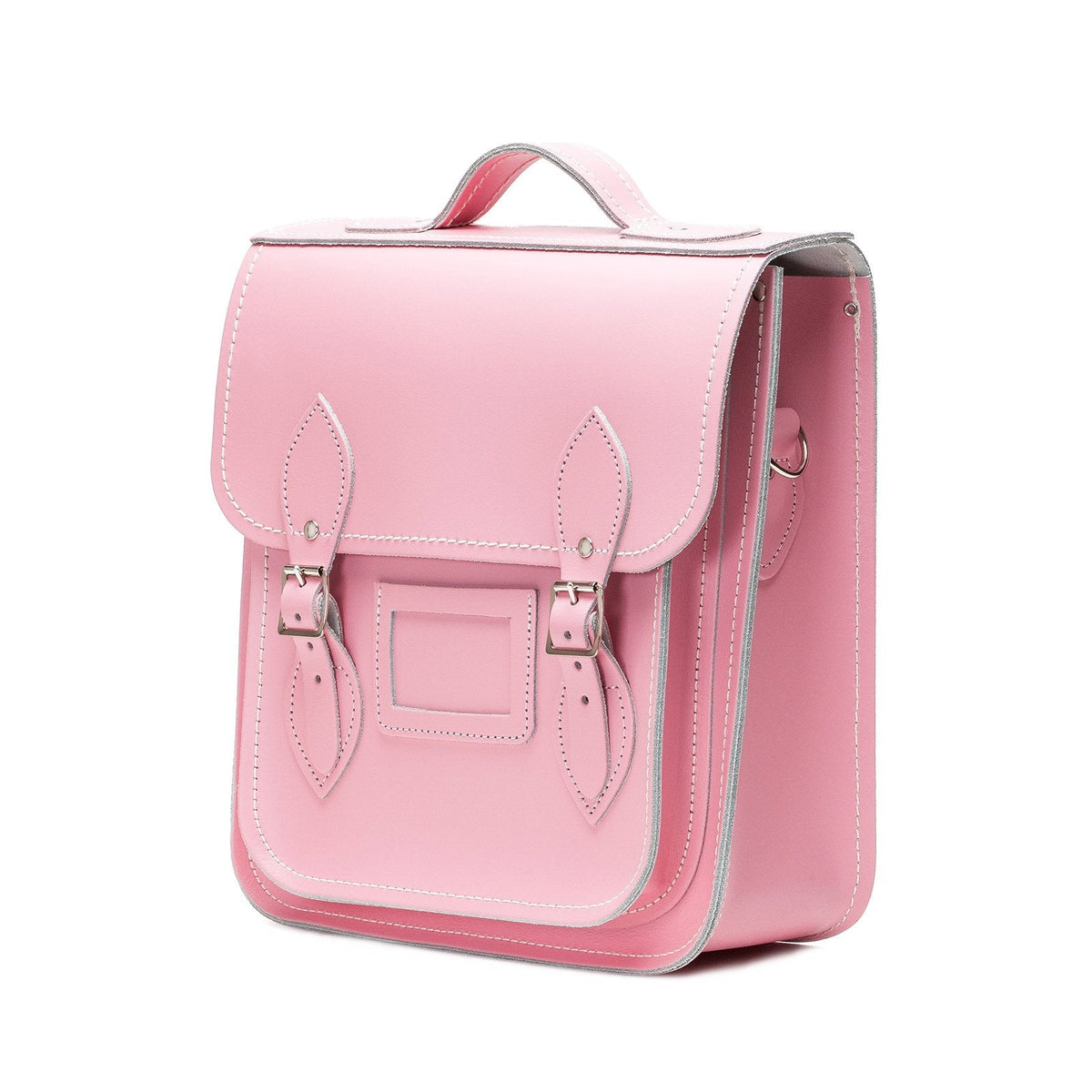 Sac à dos de ville en cuir fait main - Rose pastel