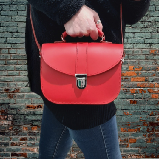 Sac en cuir fait main Olympia – Rouge vif