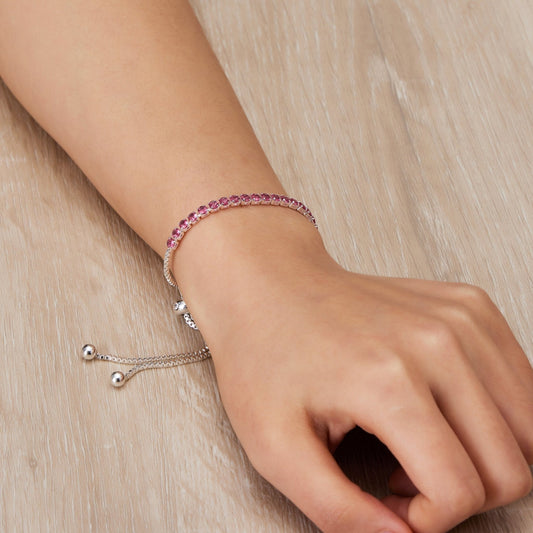 Pink Tennis Friendship Bracelet Created with Zircondia® Crystals