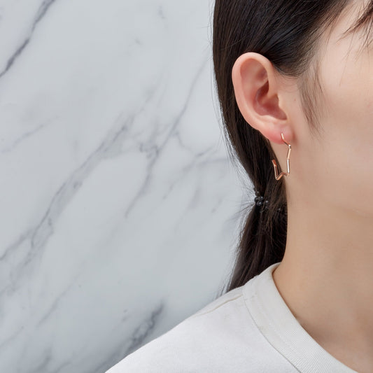 Rose Gold Plated Star Hoop Earrings