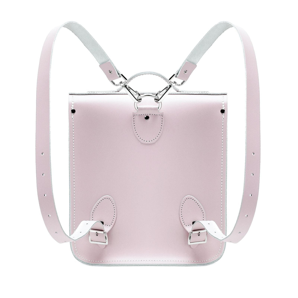 Handmade Leather City Backpack - Rose Quartz