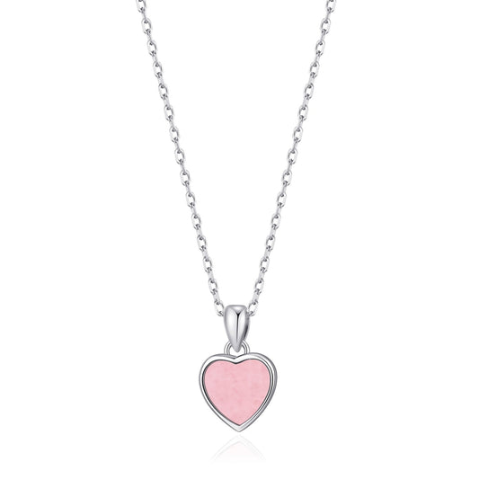 Rose Quartz Gemstone Heart Necklace