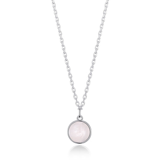 Rose Quartz Necklace with Quote Card