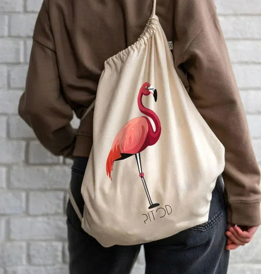 Flamingo Drawstring Bag