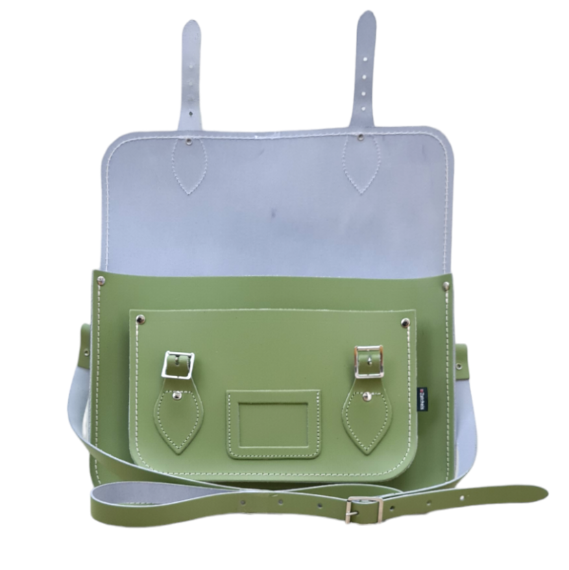 Sac en cuir fait main - Vert sauge