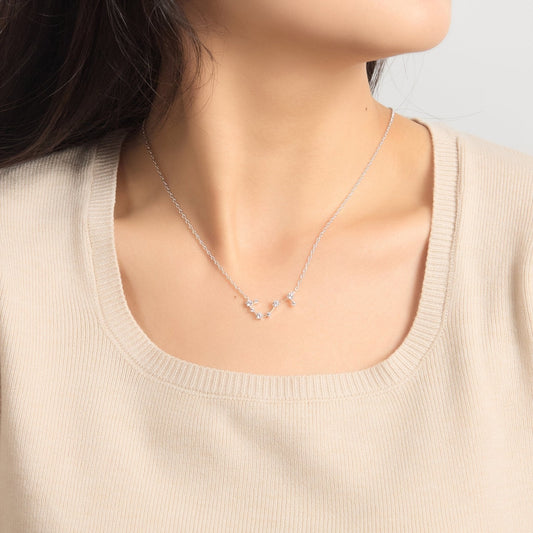 Scorpio Star Sign Zodiac Constellation Necklace with Zircondia® Crystals