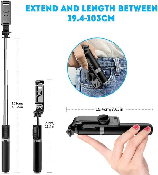 Selfie Stick with Built in Anti Shake Tripod VD-SS02
