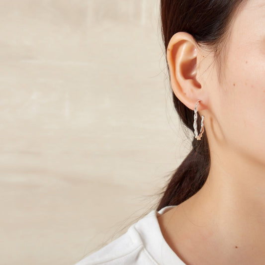 Silver Plated 30mm Twisted Hoop Earrings
