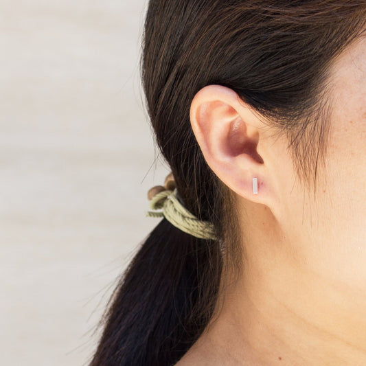 Silver Plated Bar Earrings