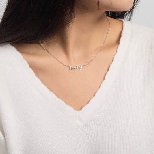 Collier nounou plaqué argent