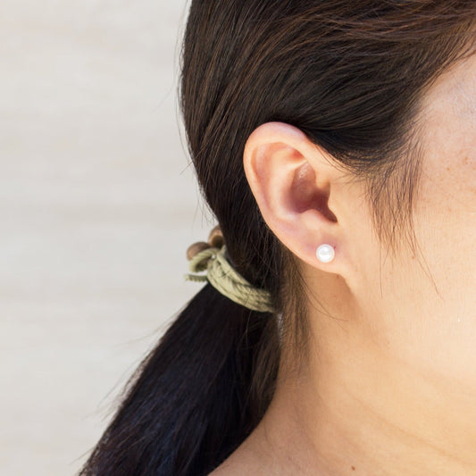 Silver Plated Shell Pearl Earrings