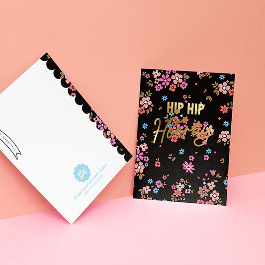 HIP HIP HOORAY FOIL GREETINGS CARD