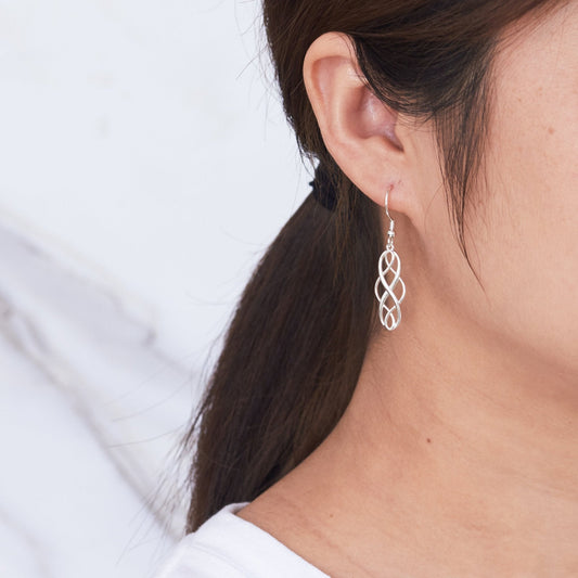 Sterling Silver Celtic Drop Earrings