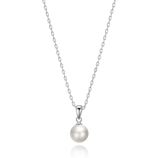 Sterling Silver I Couldn't Say I Do Without You Bridal Pearl Necklace
