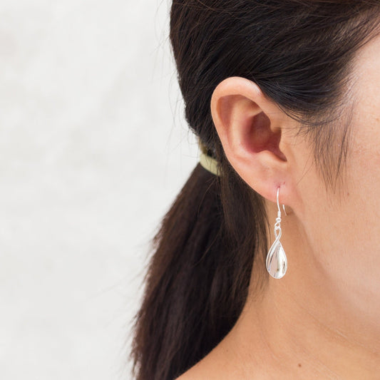 Sterling Silver Infinity Curve Earrings