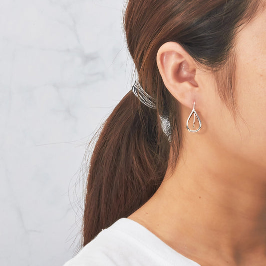 Sterling Silver Open Teardrop Earrings