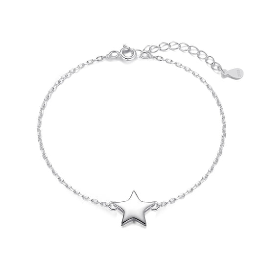 Sterling Silver Nan Quote Star Bracelet