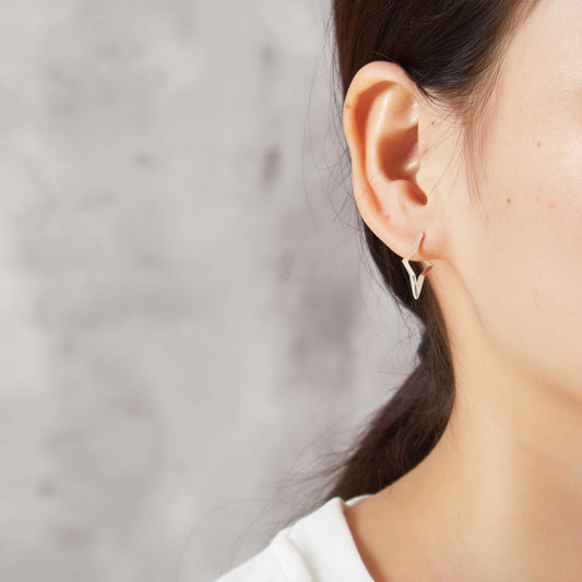 Sterling Silver Star Hoop Earrings