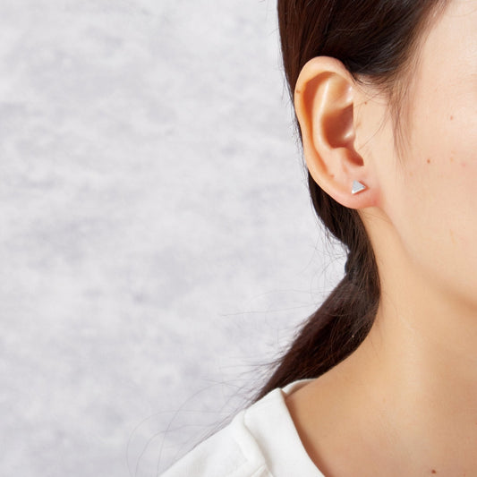 Sterling Silver Triangle Earrings