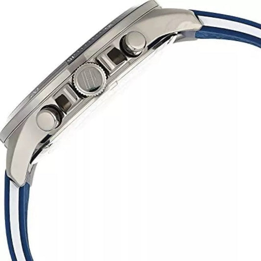 Montre homme Tommy Hilfiger 1791721 Bank en silicone bleu