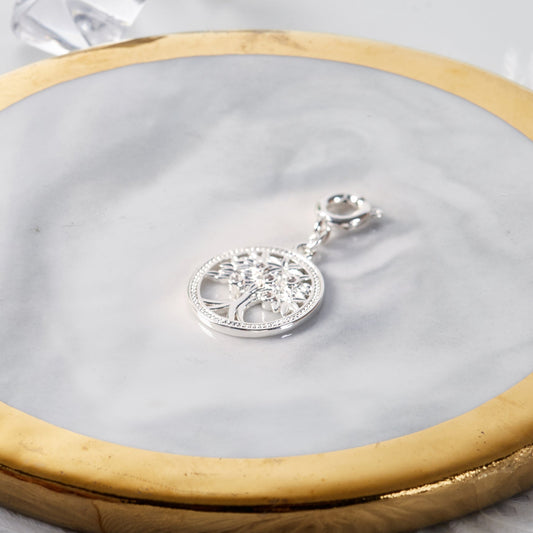 Tree of Life Charm Created with Zircondia® Crystals