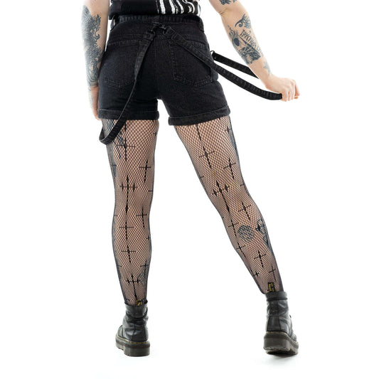 Vixxsin Undead Shorts Black Stonewash