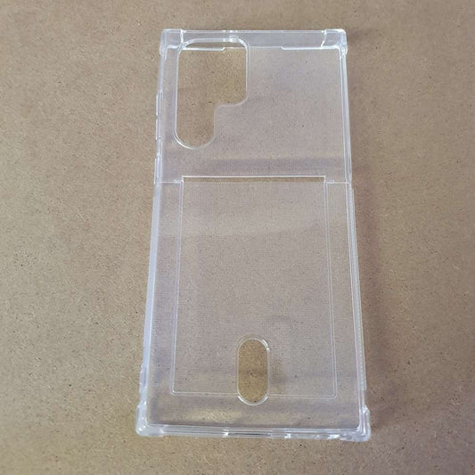 Soft TPU Clear Case With Card Slot - For Samsung S22 Ultra