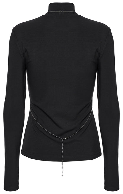 Punk Rave Morrigan Bat Chain Goth Top In Black