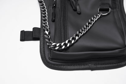 Punk Rave Cyberpunk Chain & Skull Hardware Waist–Leg Bag