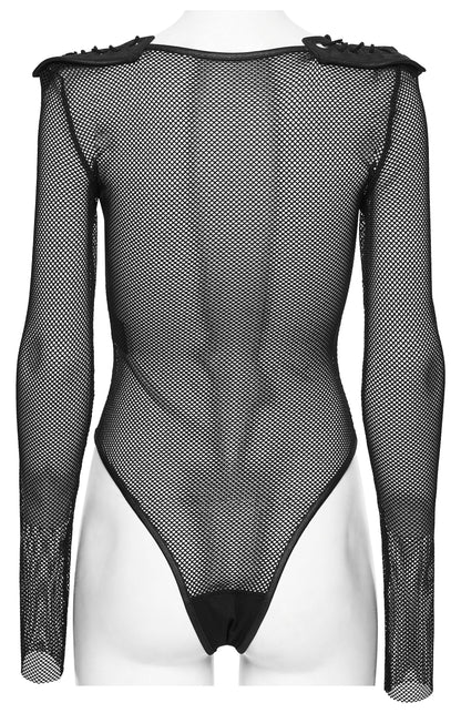 Punk Rave Cyberpunk Armor Mesh Bodysuit