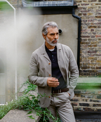 Tuxford Casual Blazer - Mushroom Comfort Stretch