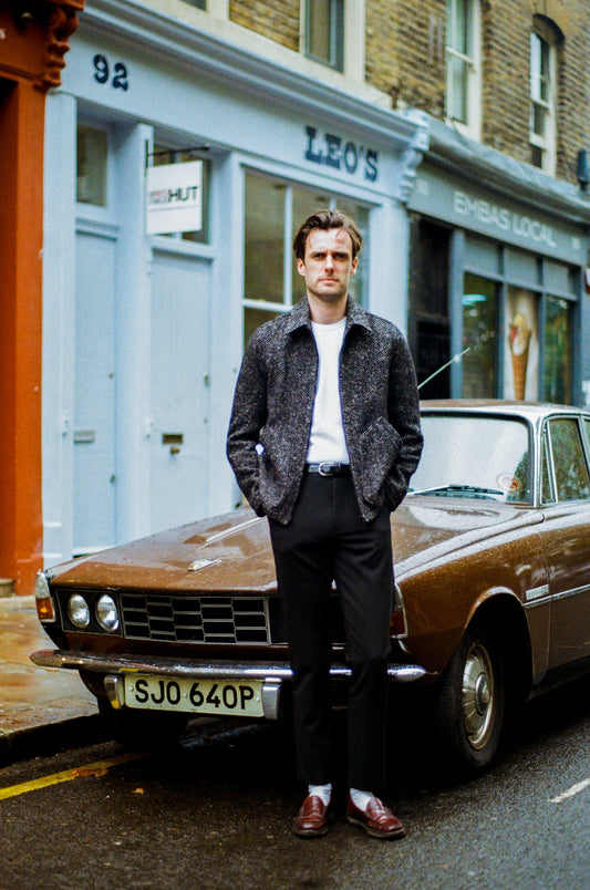 Colt Zip Shacket Unlined - Black & White Hatch