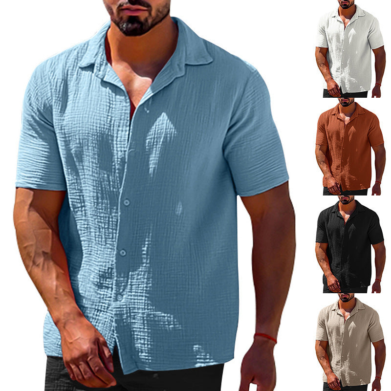 Mens open collar Linen Shirts