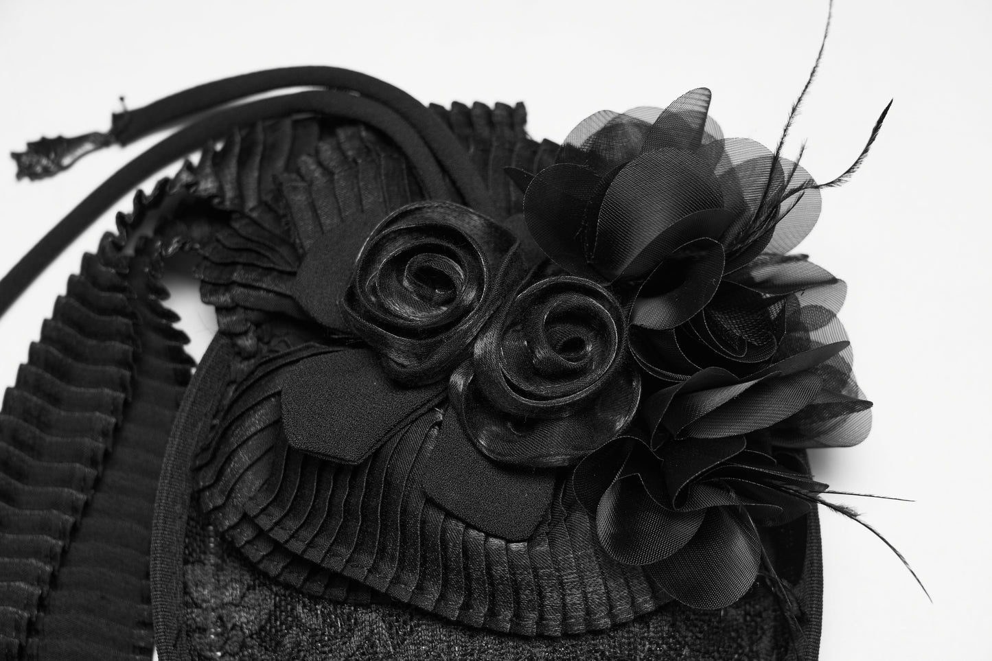 Punk Rave  Goth Rose Ribbon Formal Hat
