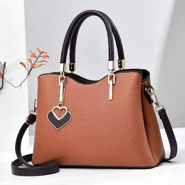 Women's Litchi-Pattern PU Leather Bag