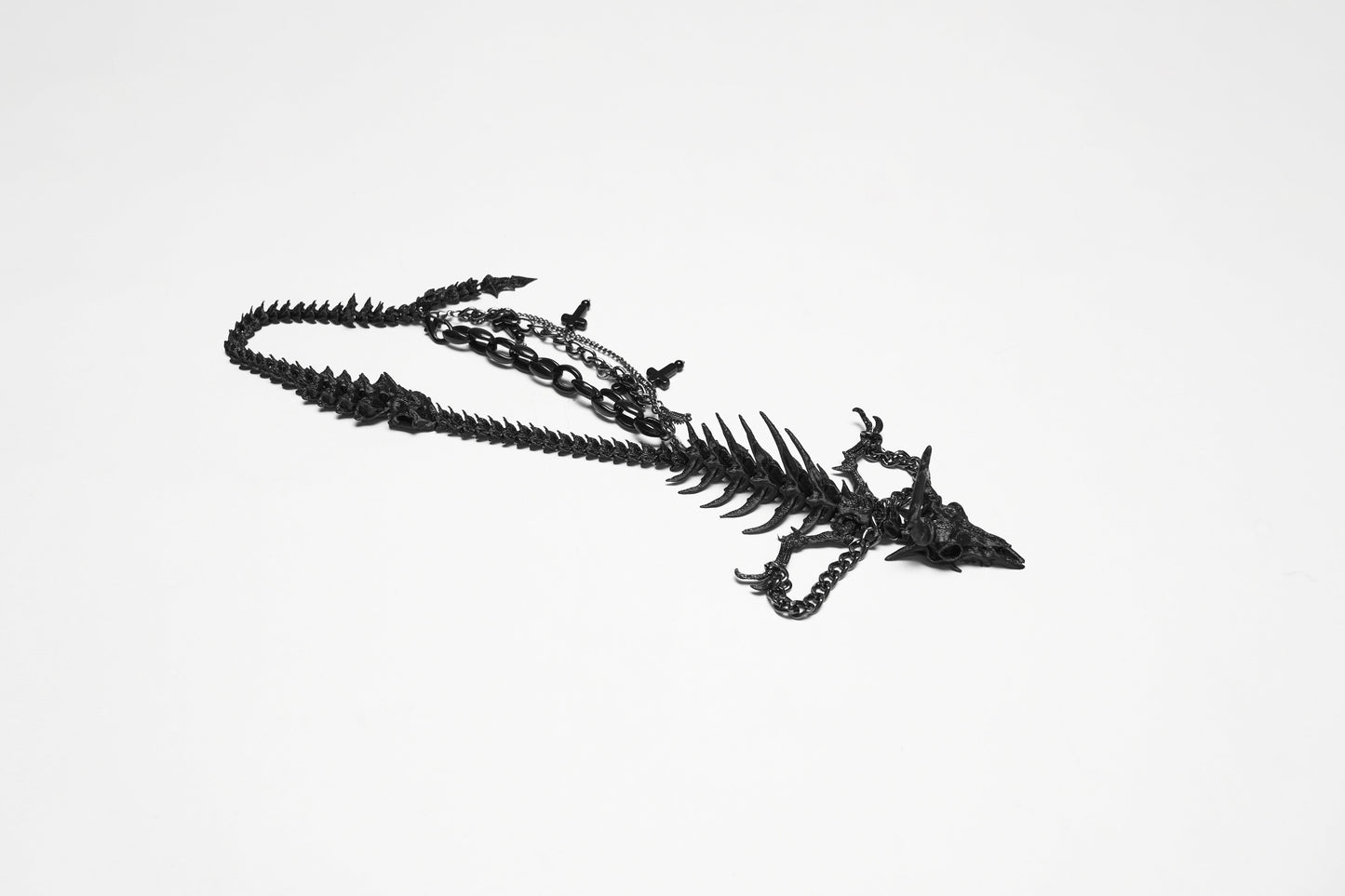 Punk Rave Punk Devil Dragon Bone Necklace