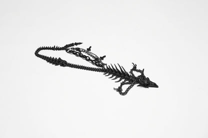 Punk Rave Punk Devil Dragon Bone Necklace